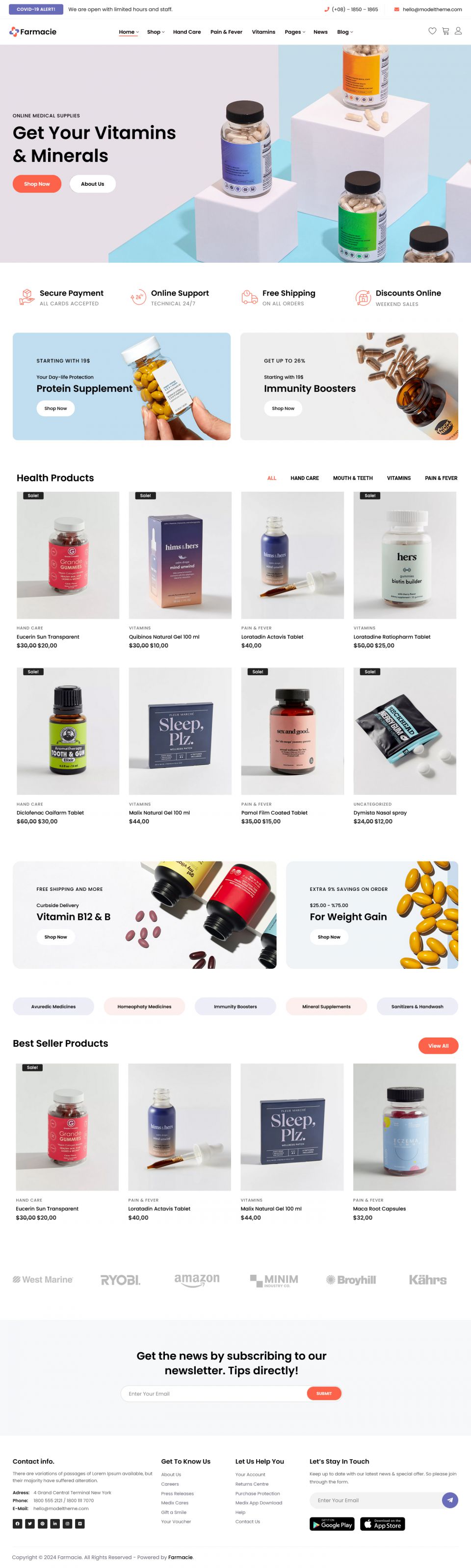 WordPress template ThemeForest Farmacie