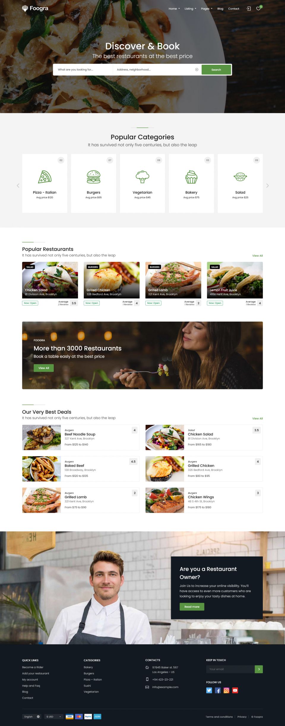 WordPress template ThemeForest Foogra