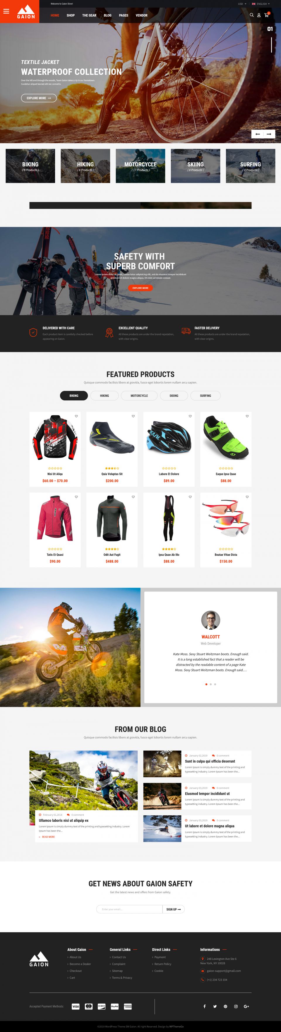 Template ThemeForest Gaion WordPress template ThemeForest Gaion