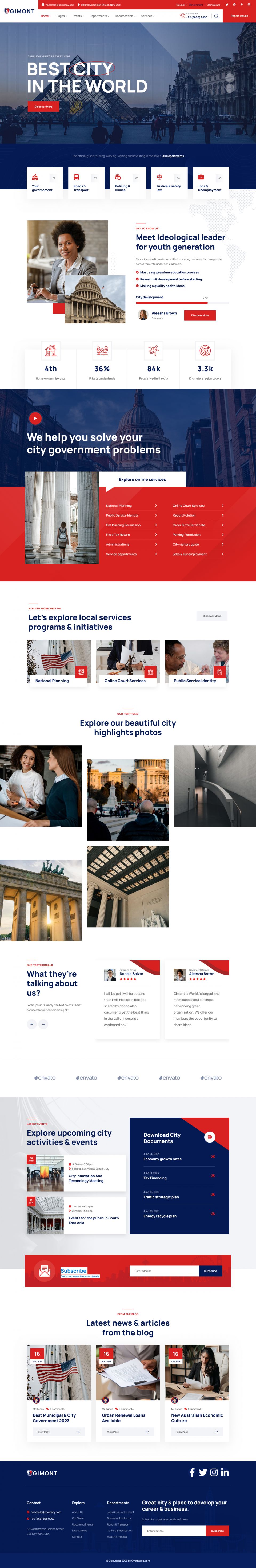 WordPress template ThemeForest Gimont