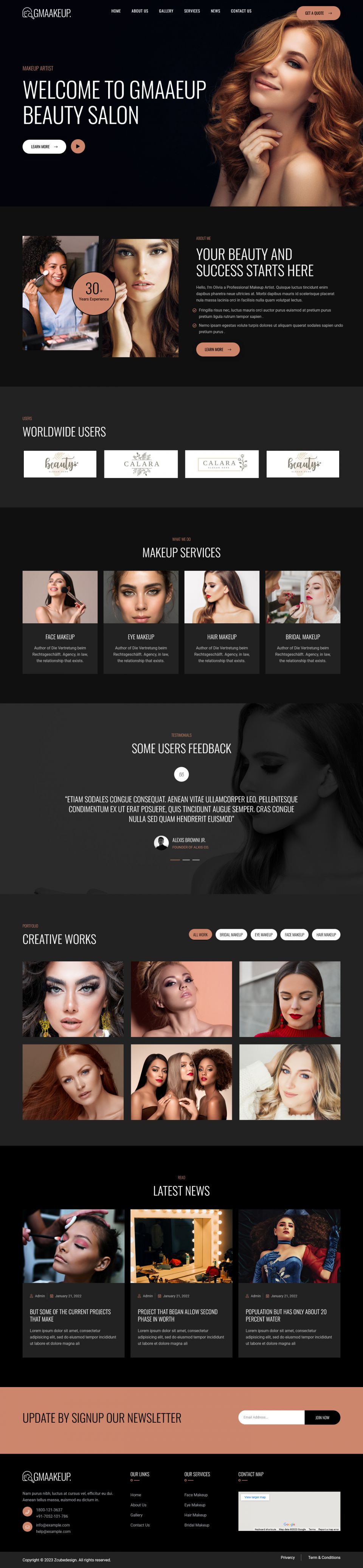 WordPress template ThemeForest Gmaakeup