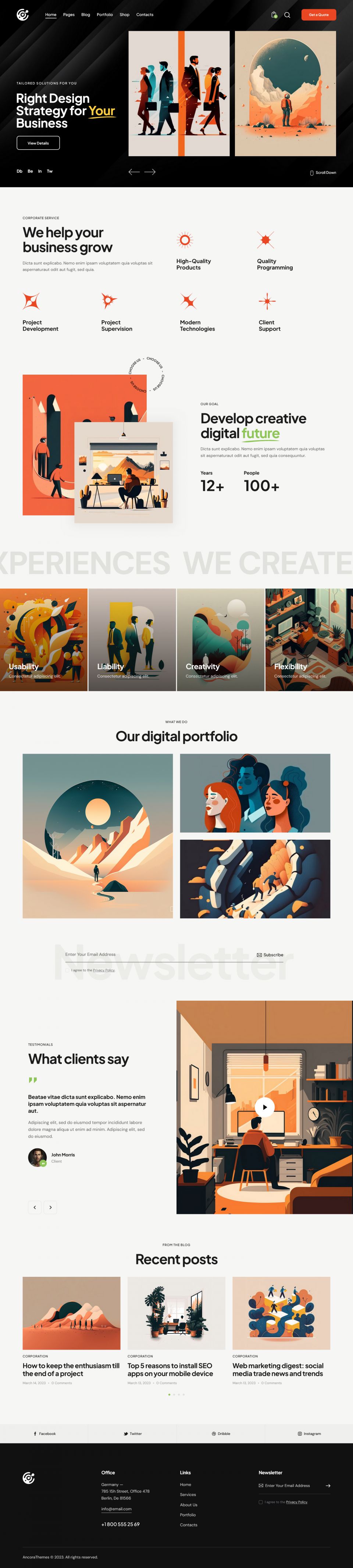 WordPress template ThemeForest Inset