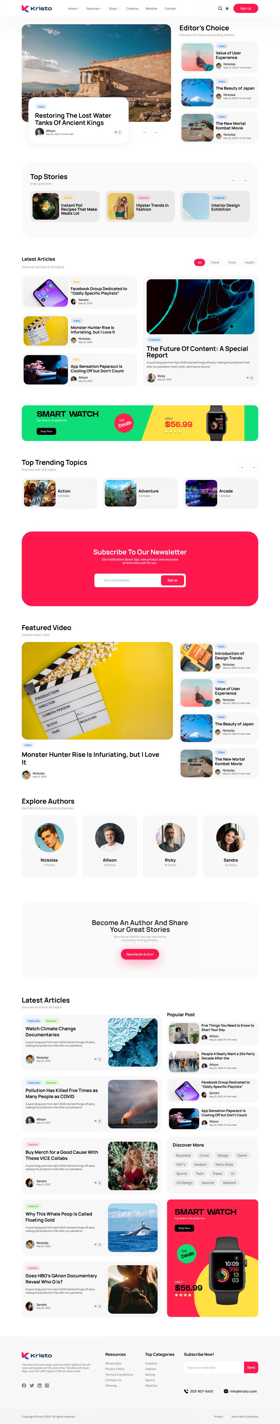 WordPress template ThemeForest Kristo