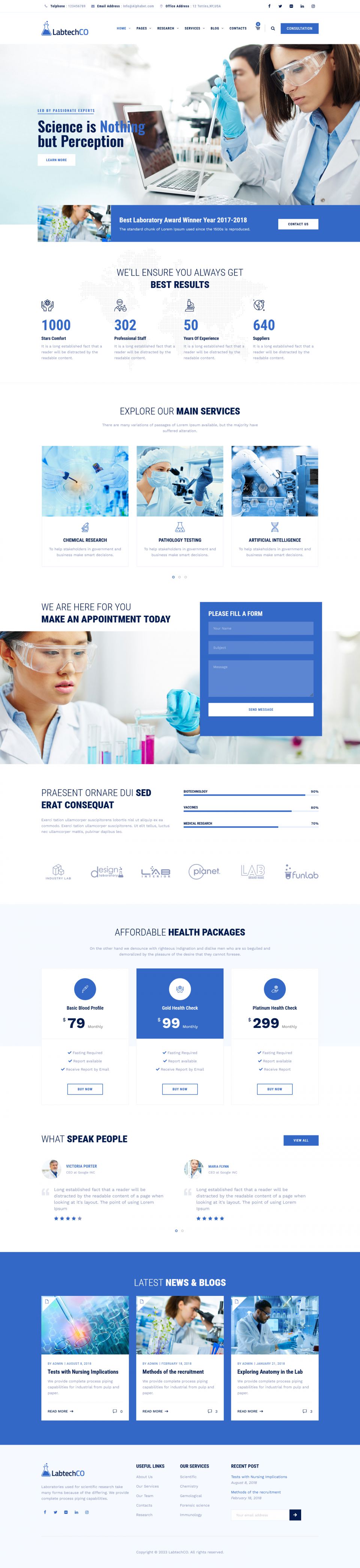 WordPress template ThemeForest LabtechCO
