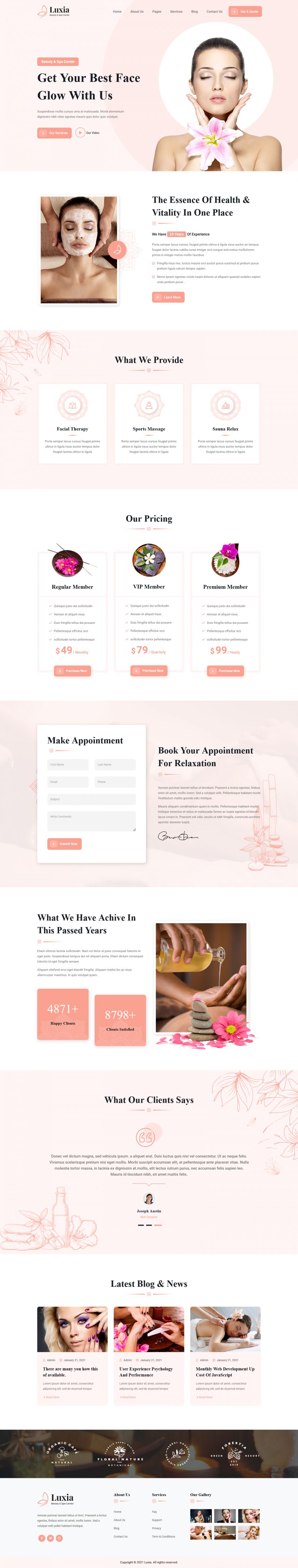 WordPress template ThemeForest Luxia