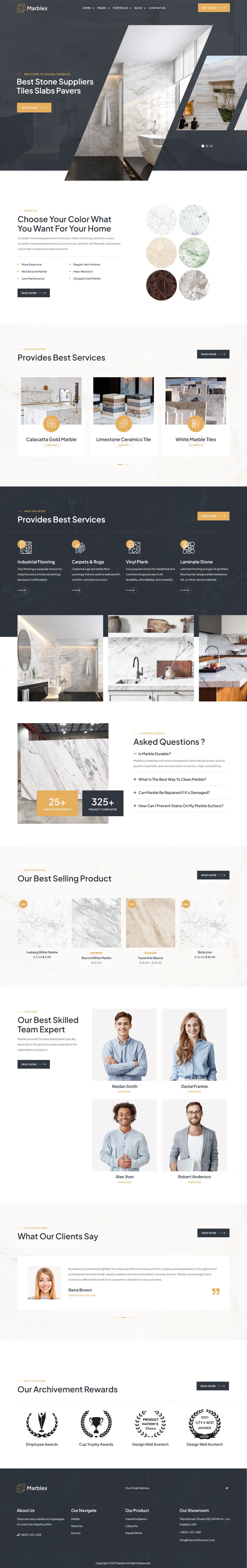 WordPress template ThemeForest Marblex