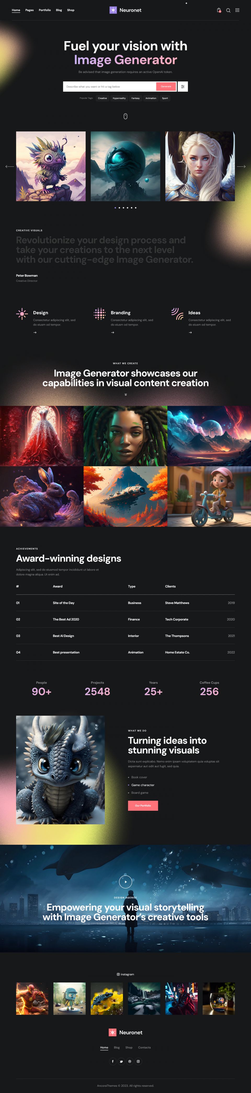 WordPress template ThemeForest Neuronet