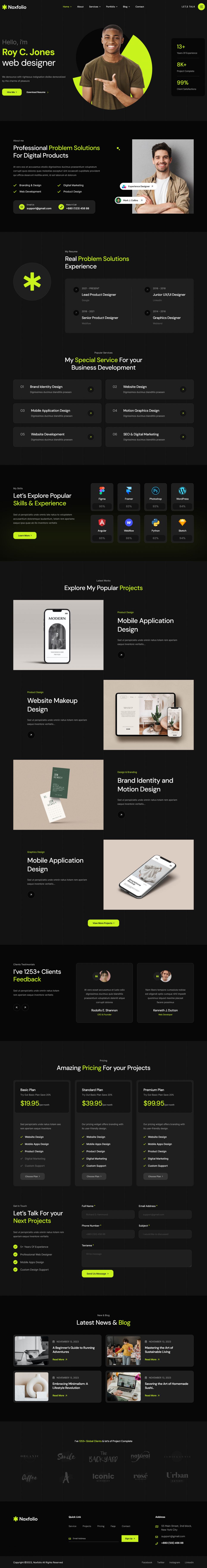 WordPress template ThemeForest Noxfolio