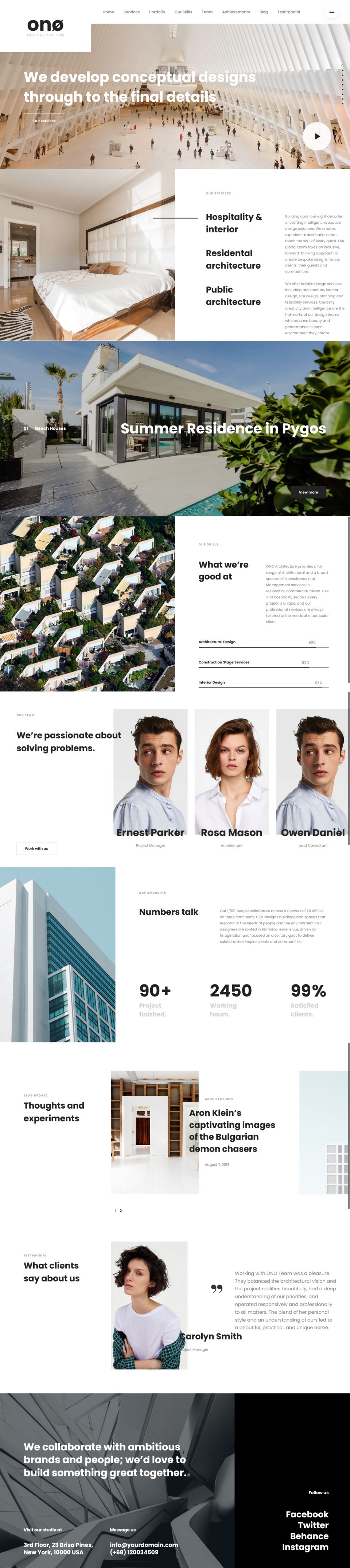WordPress template ThemeForest ONO