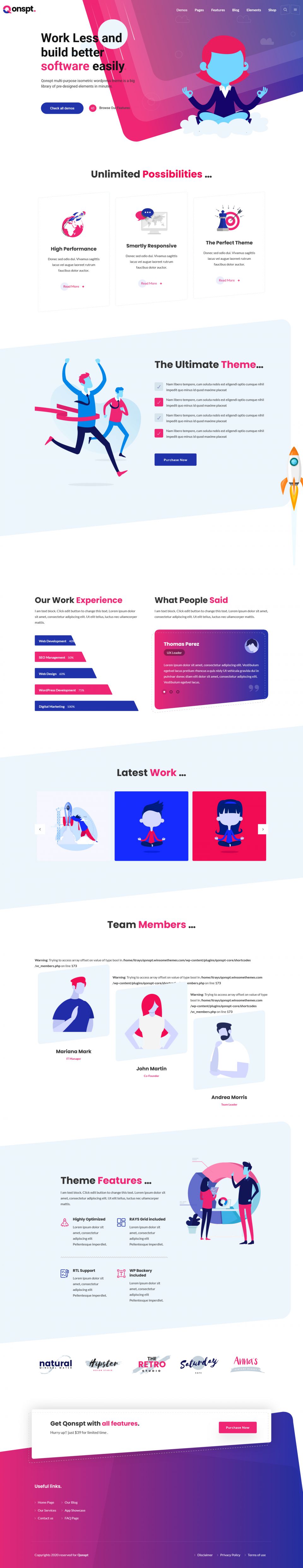 WordPress template ThemeForest Qonspt