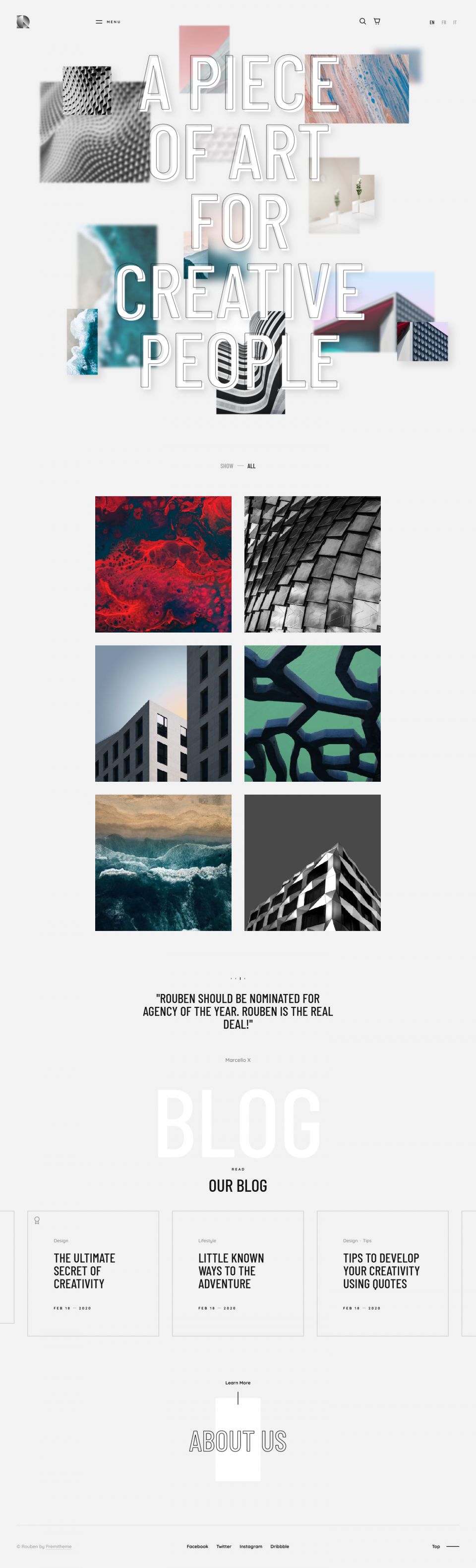 Template ThemeForest Rouben WordPress template ThemeForest Rouben