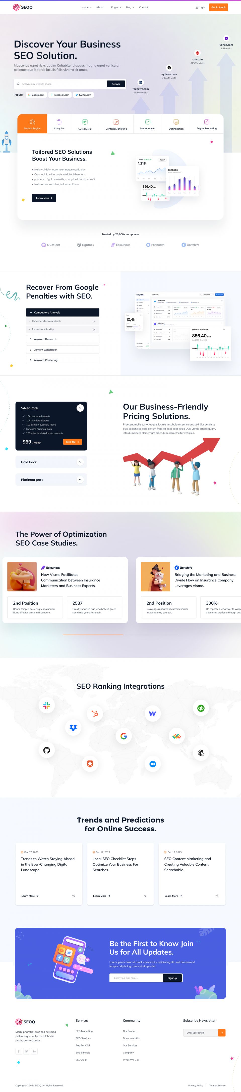 WordPress template ThemeForest SEOQ