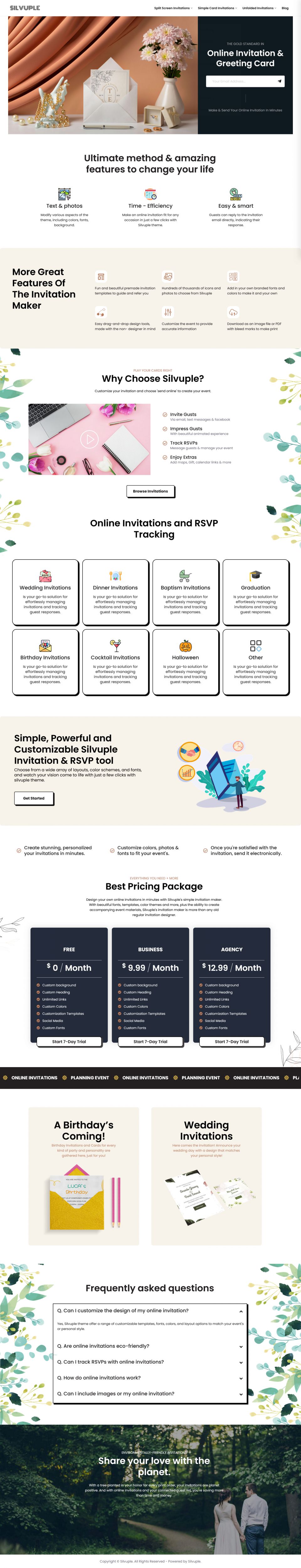 WordPress template ThemeForest Silvuple
