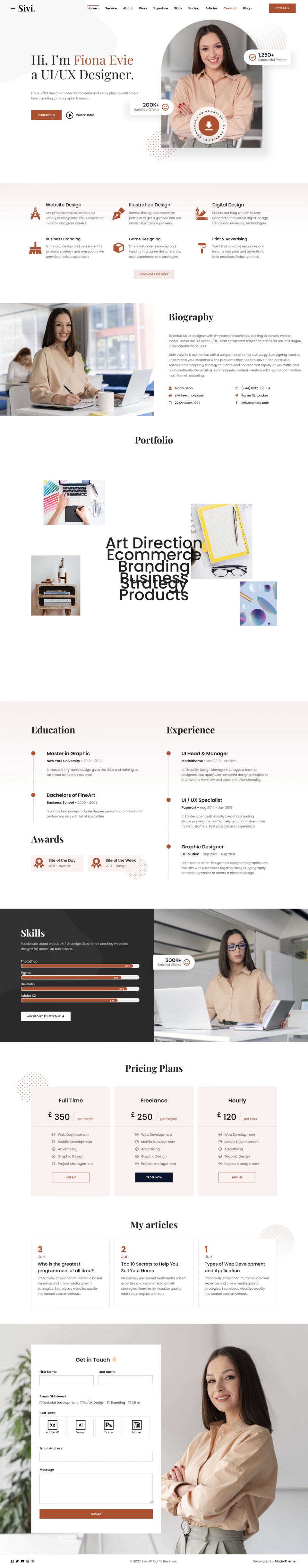 WordPress template ThemeForest Sivi