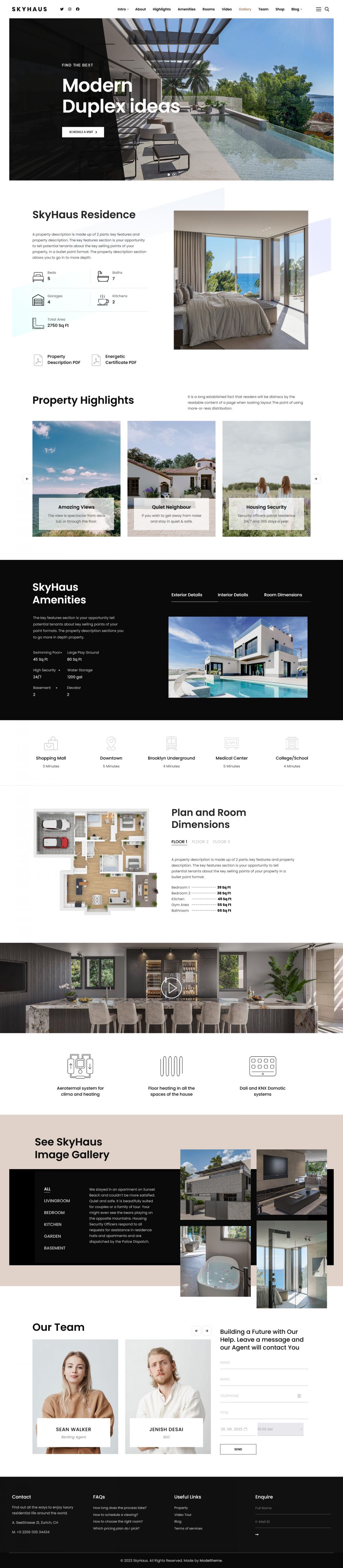 WordPress template ThemeForest SkyHaus