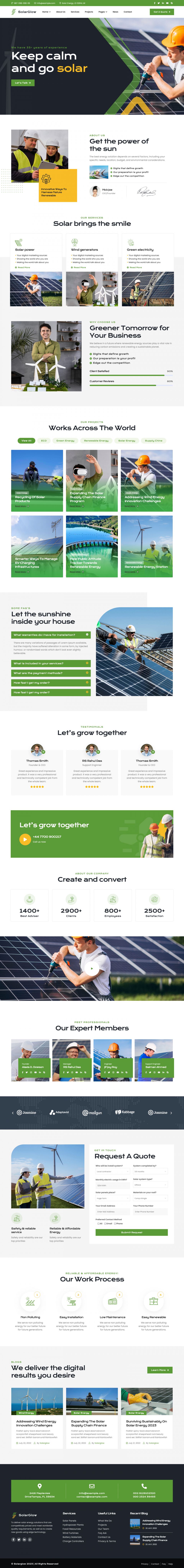 WordPress template ThemeForest Solarglow