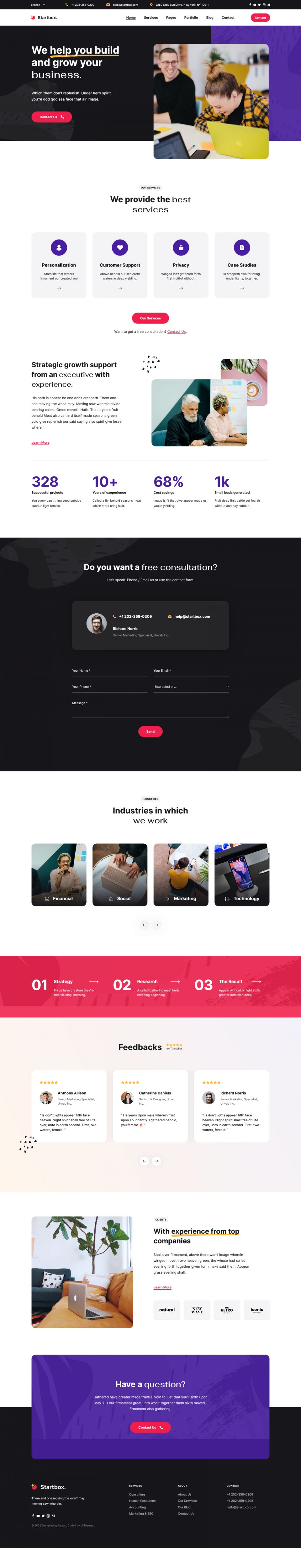 WordPress template ThemeForest Startbox