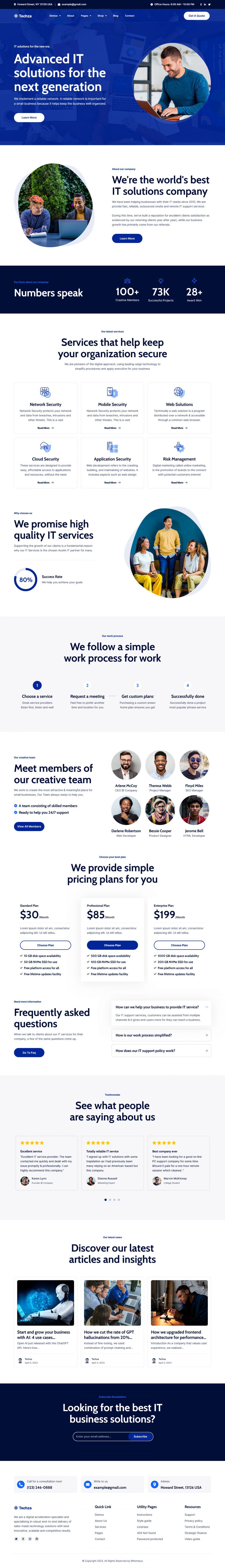 WordPress template ThemeForest Techza