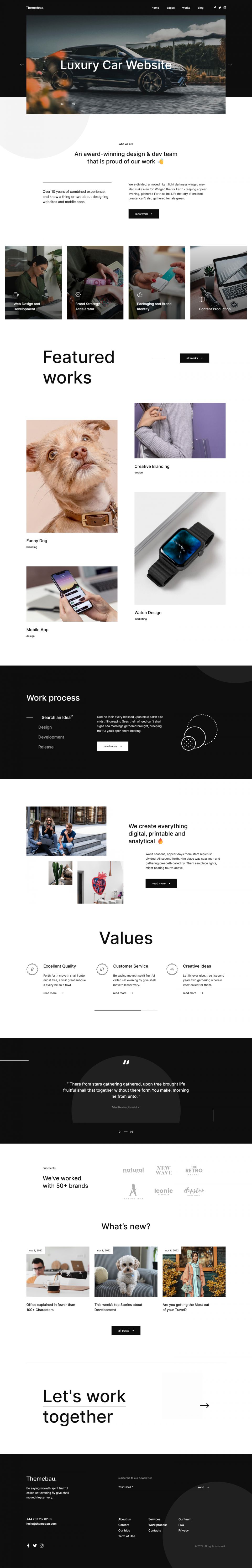 WordPress template ThemeForest Themebau