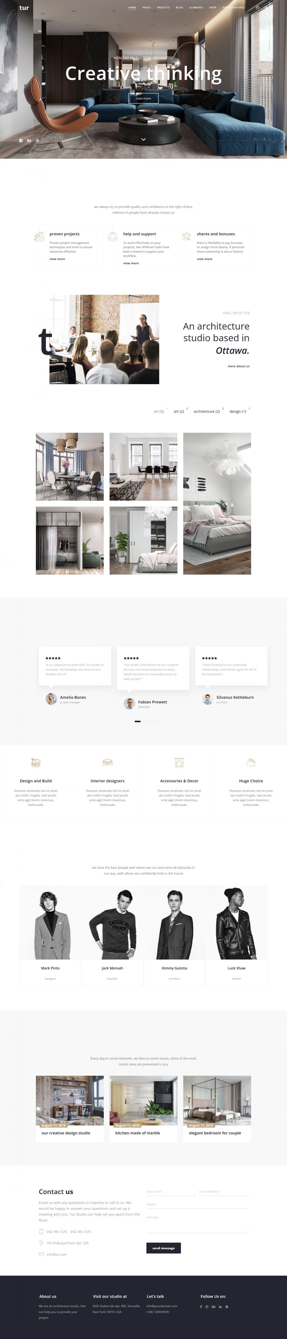 WordPress template ThemeForest Tur Architecture