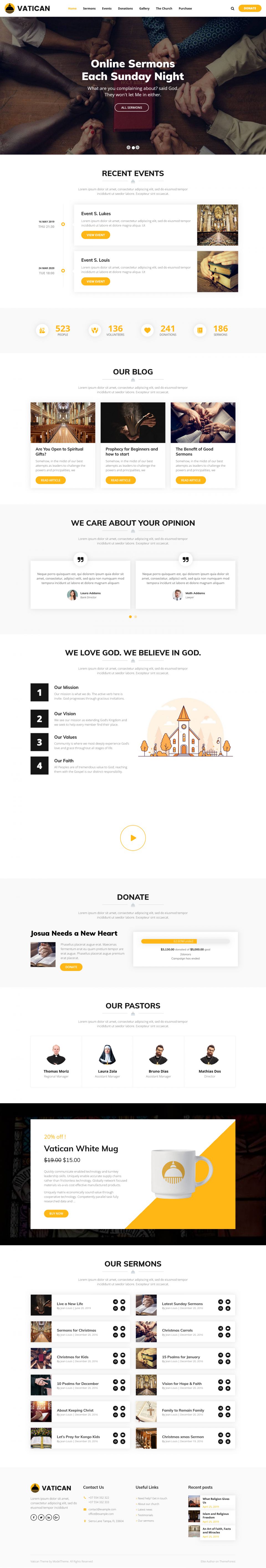 WordPress template ThemeForest Vatican