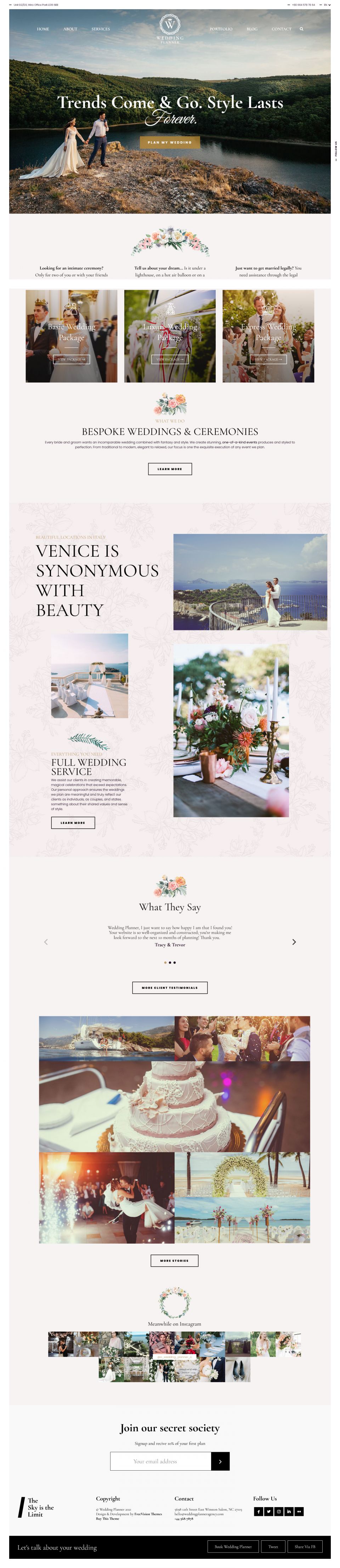 Template ThemeForest Wedding Planner WordPress template ThemeForest Wedding Planner