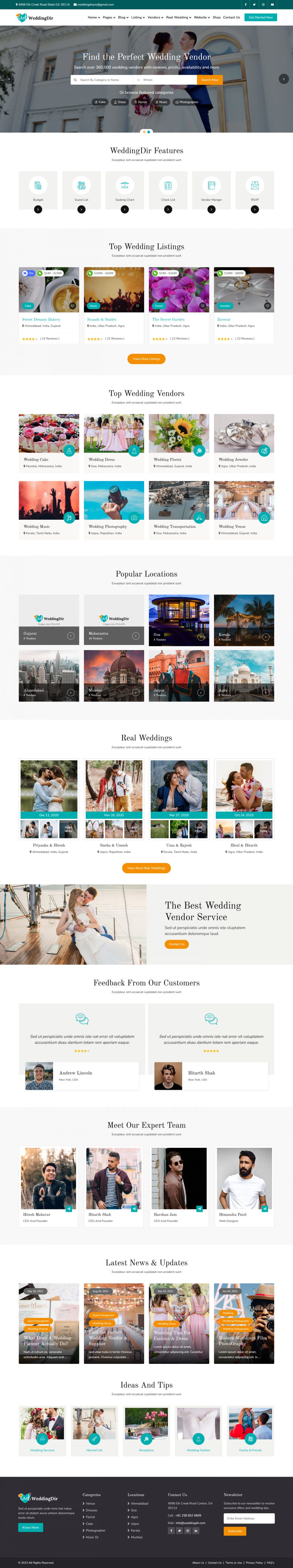 WordPress template ThemeForest WeddingDir
