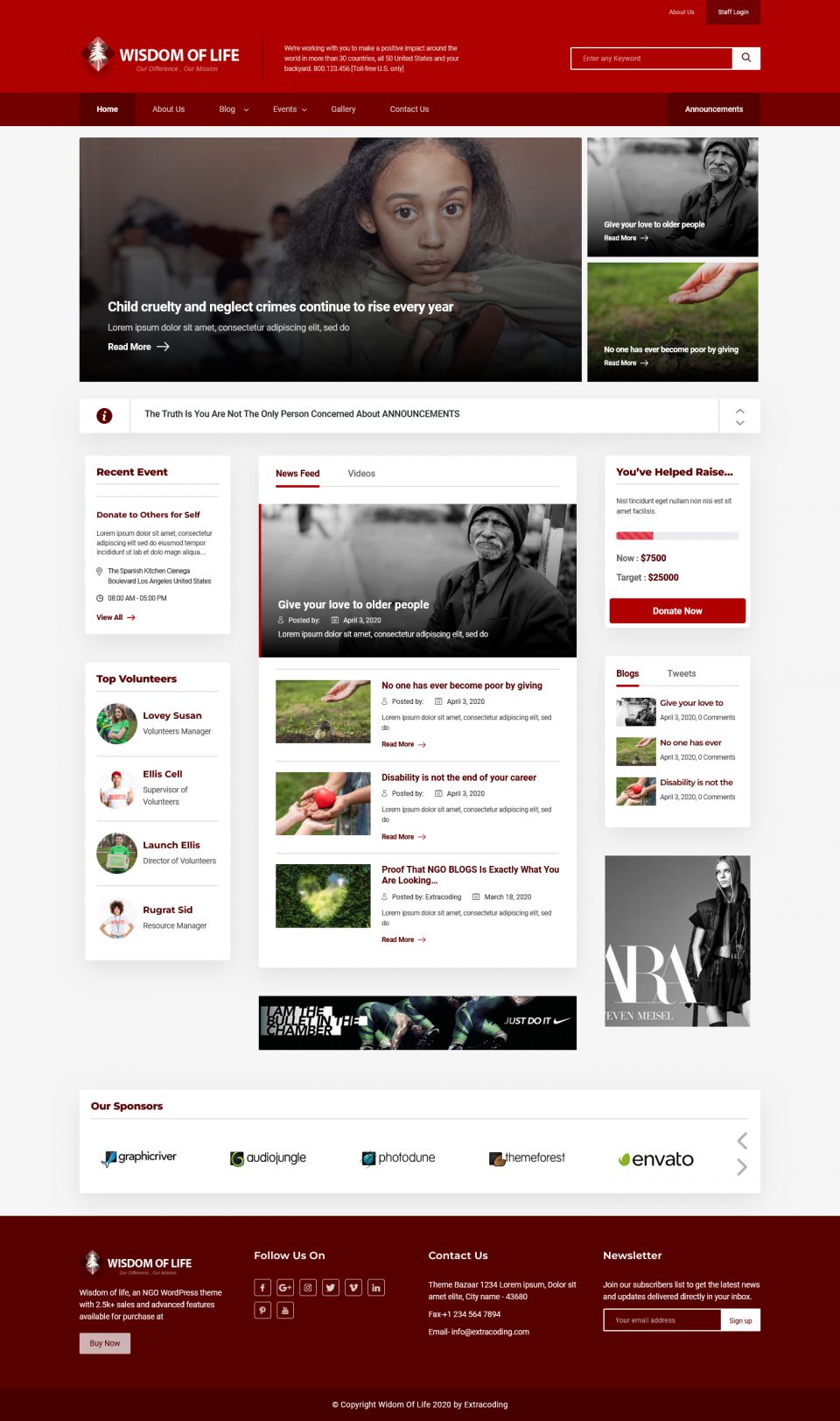 WordPress template ThemeForest Wisdom Of Life
