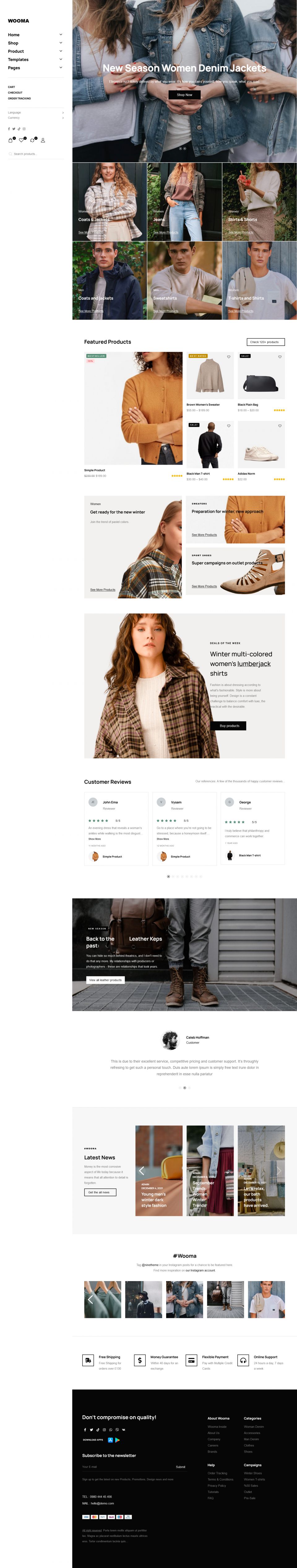 WordPress template ThemeForest Wooma