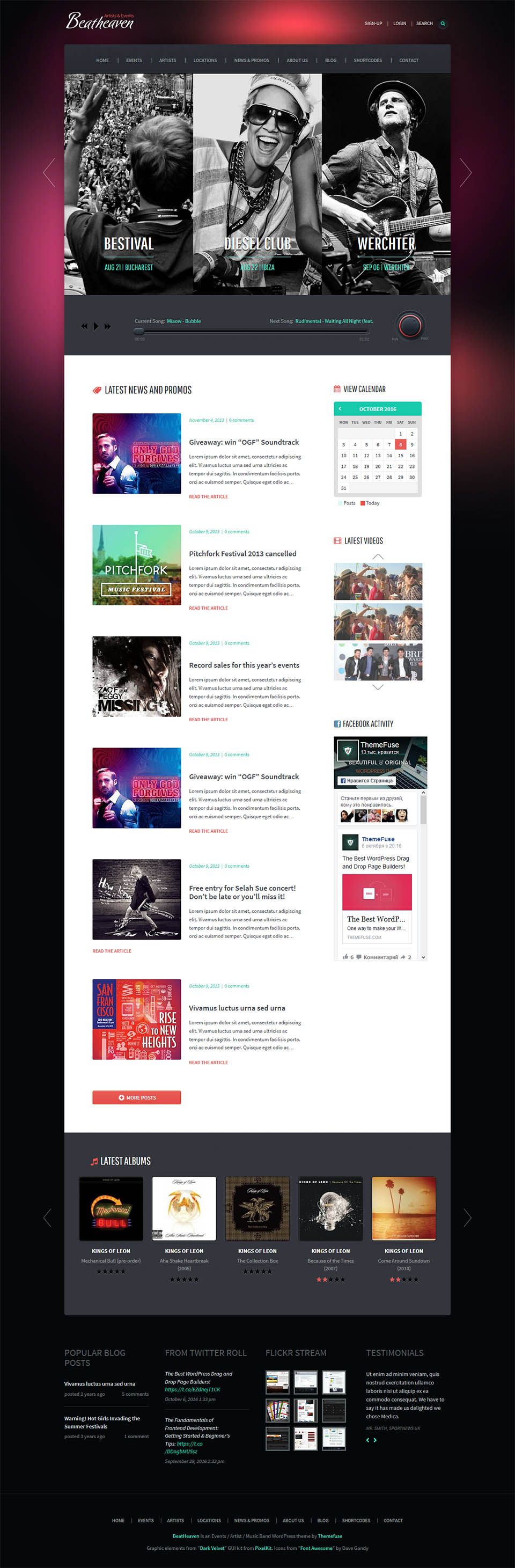 WordPress template ThemeFuse Beat Heaven