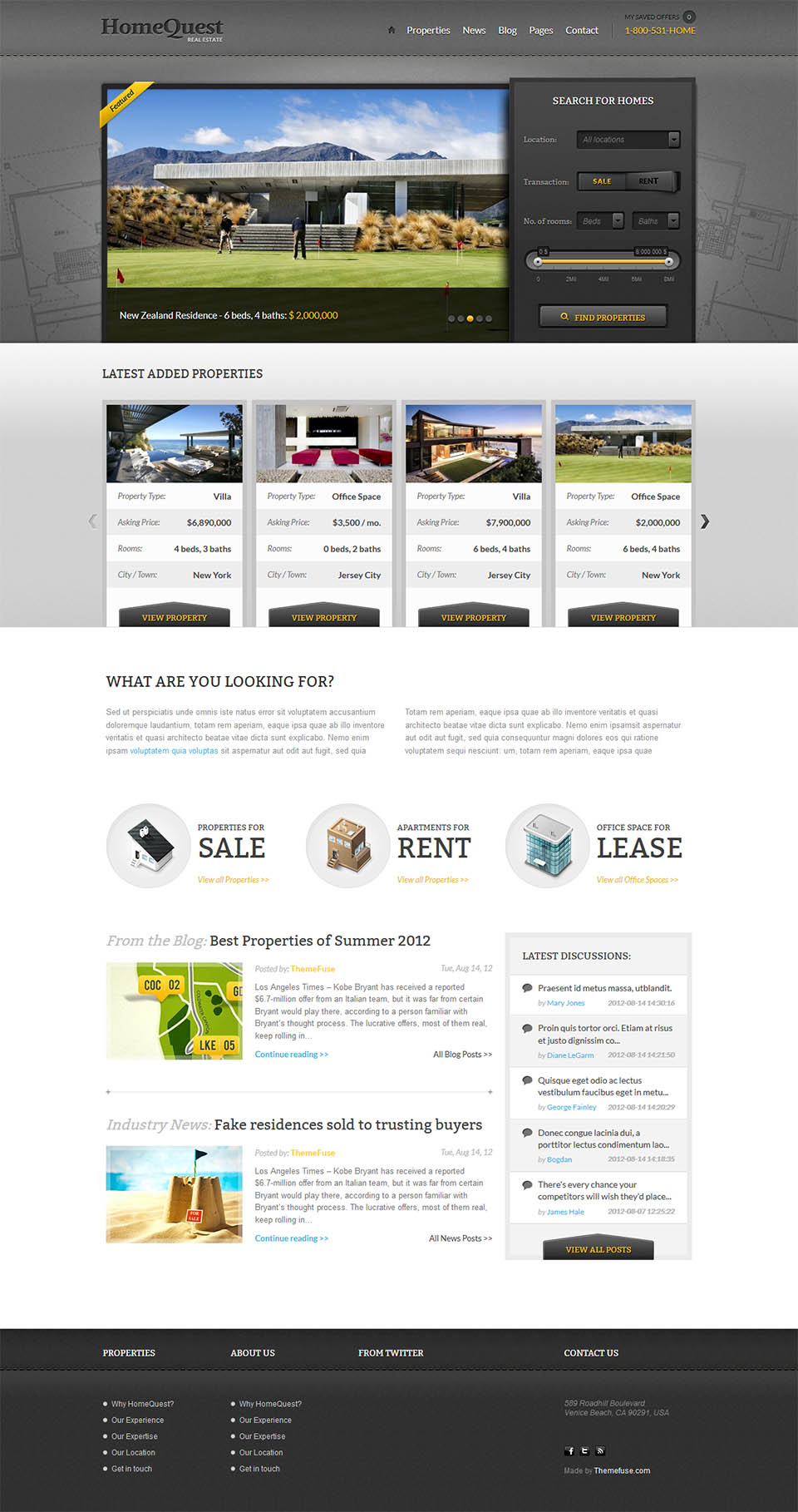 WordPress template ThemeFuse Home Quest