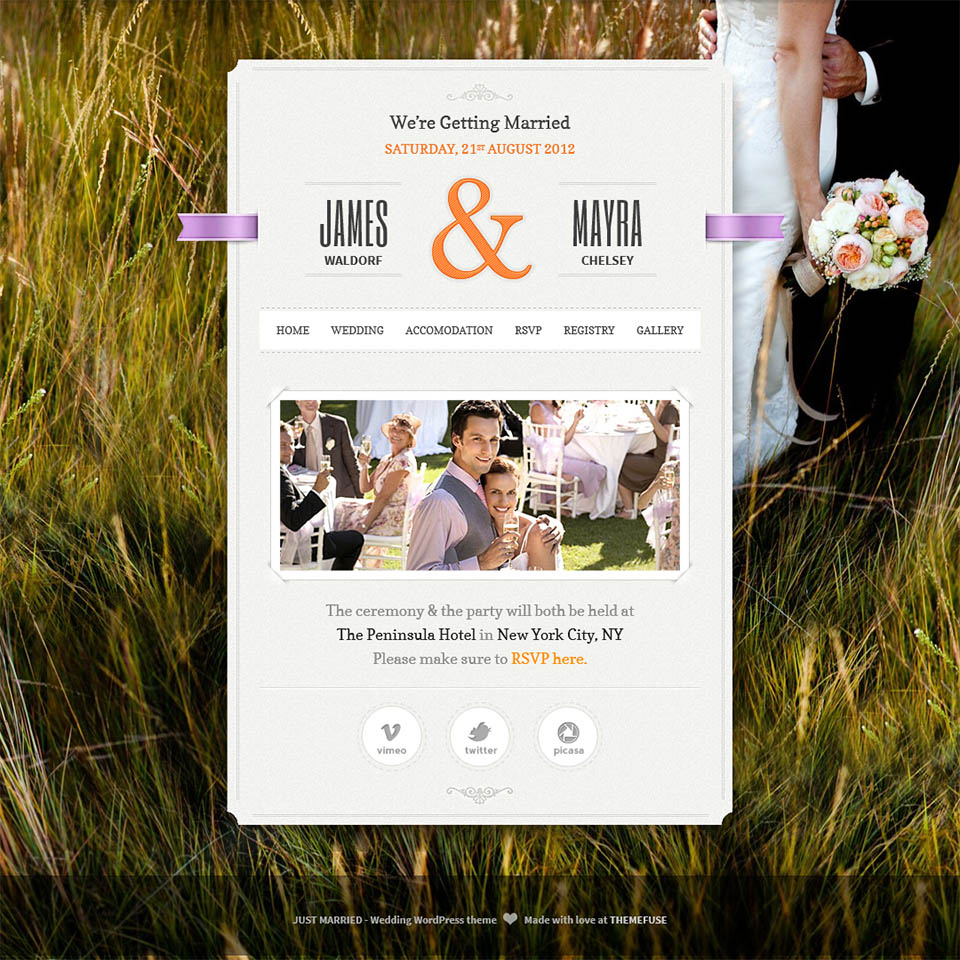 WordPress template ThemeFuse Just Married