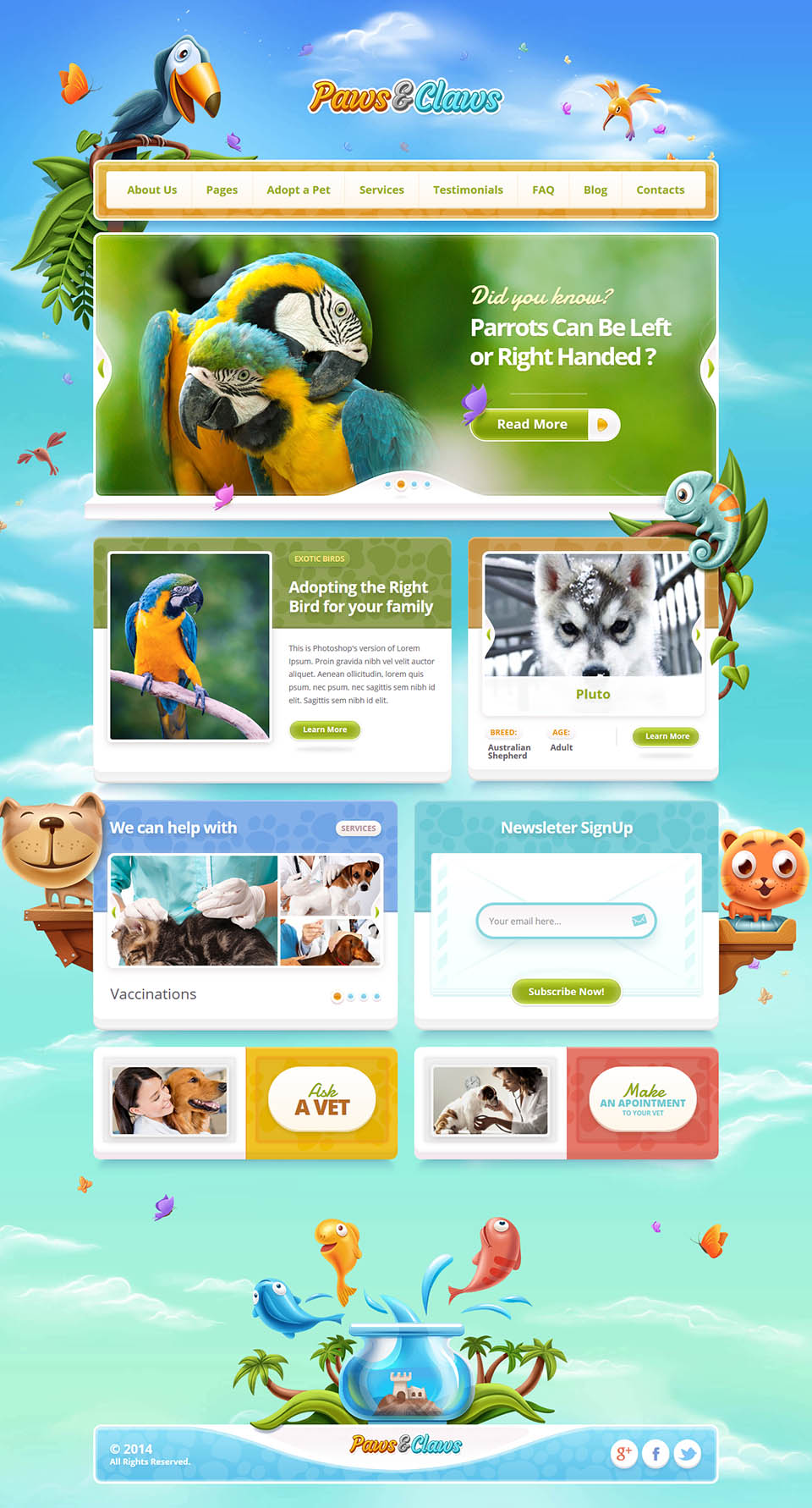 Template ThemeFuse Paws & Claws WordPress template ThemeFuse Paws & Claws