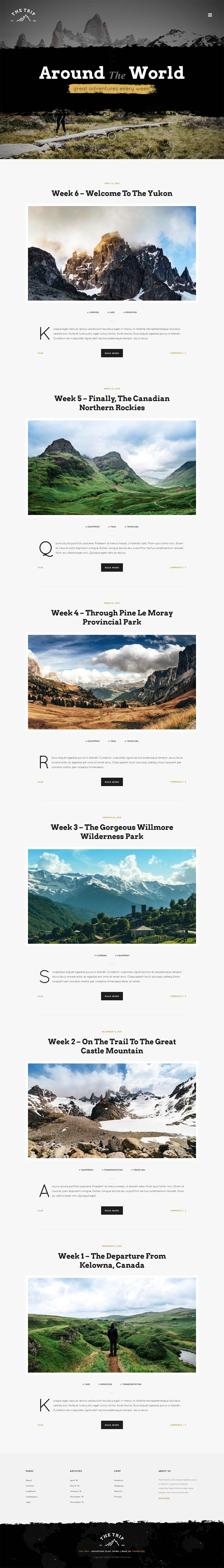 WordPress template ThemeFuse The Trip