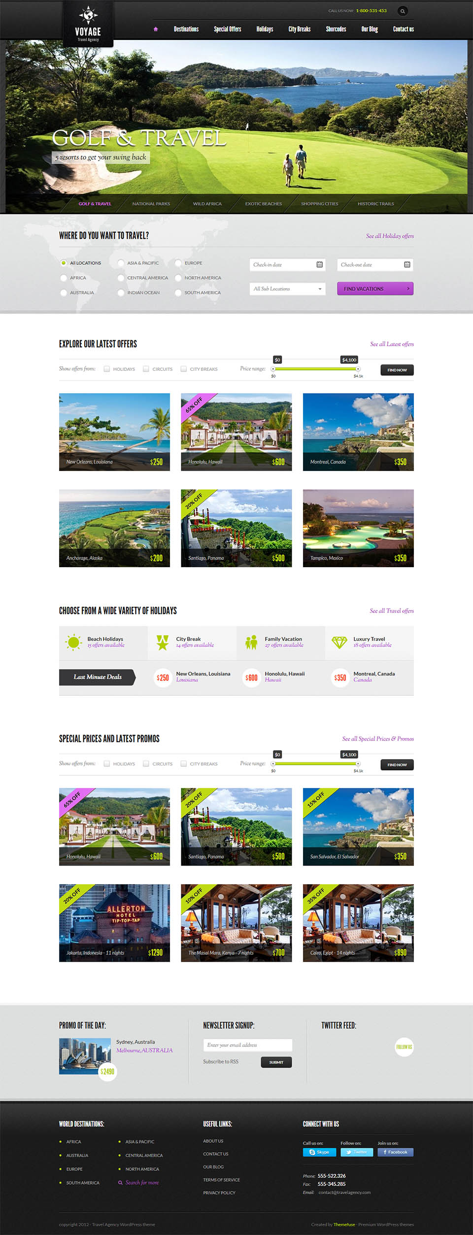 WordPress template ThemeFuse Voyage