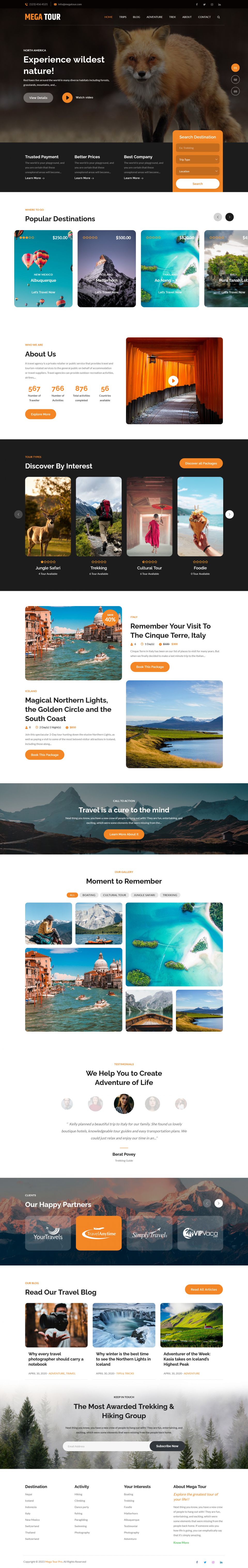 WordPress template Theme Palace Mega Tour Pro