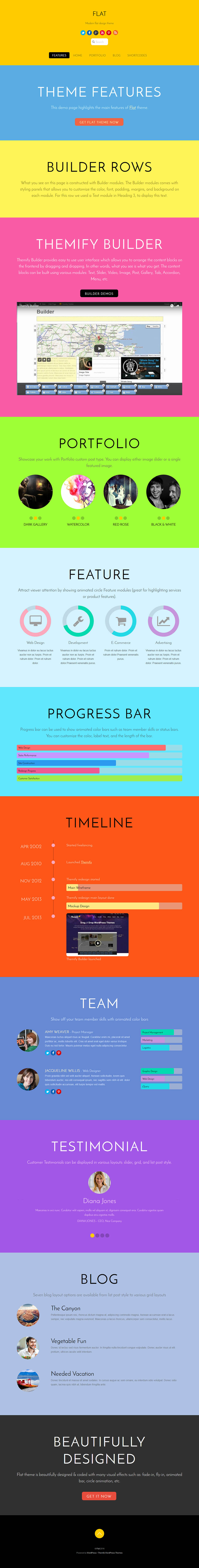 WordPress template Themify Flat