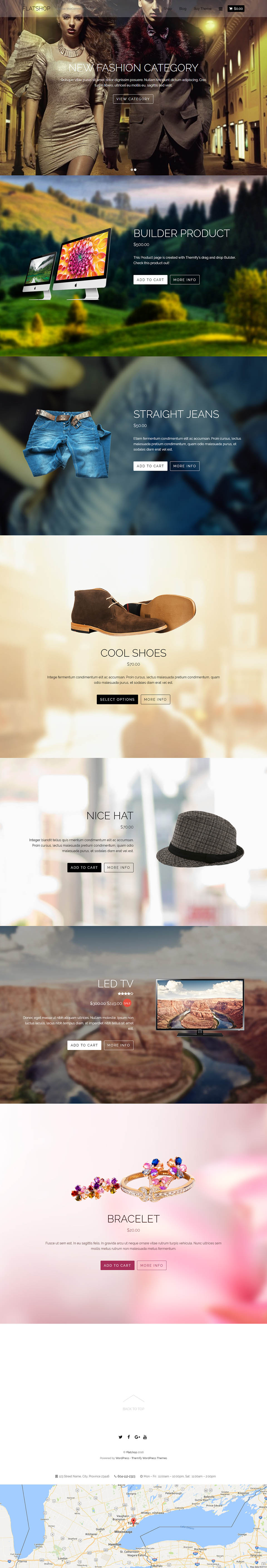 WordPress template Themify Flatshop