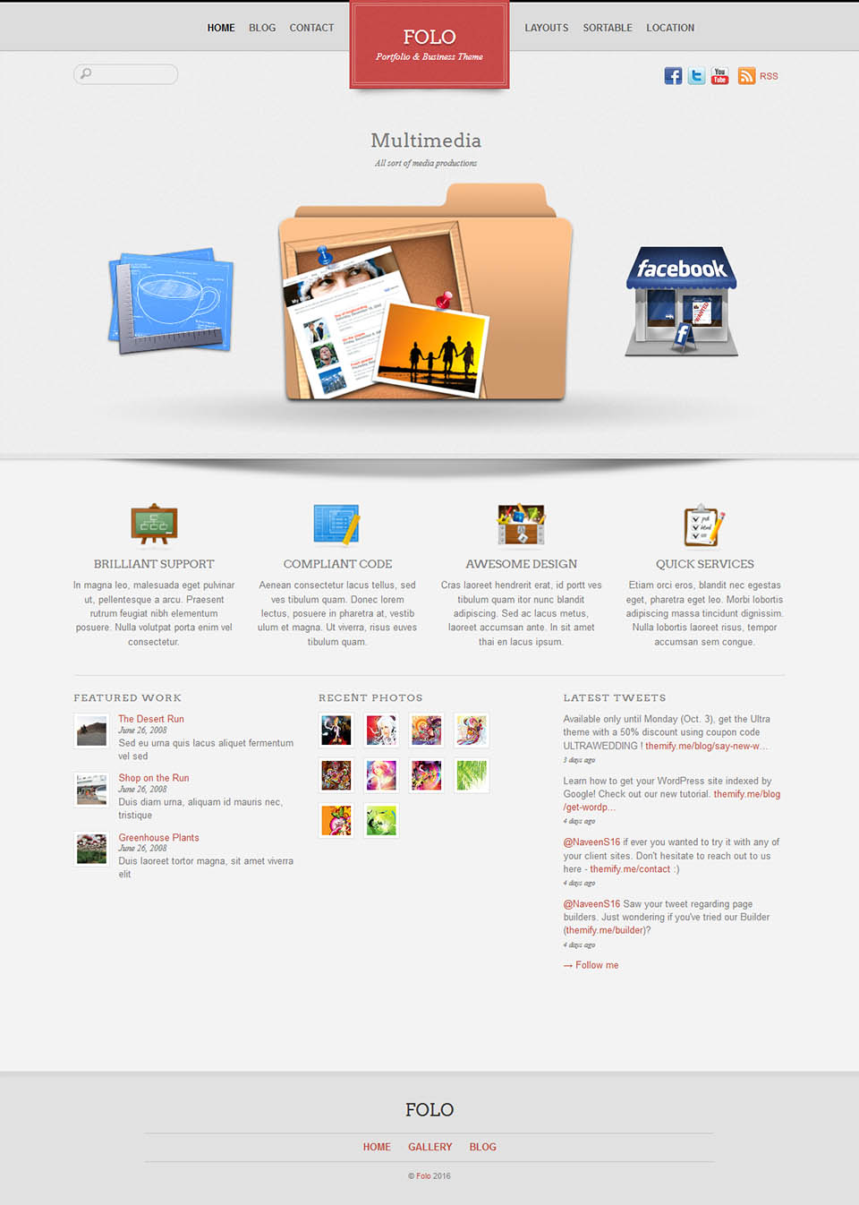 Template Themify Folo WordPress template Themify Folo