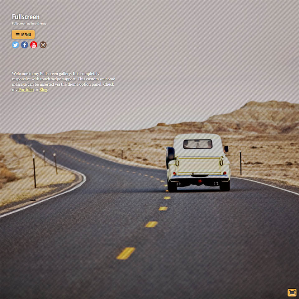 WordPress template Themify Fullscreen