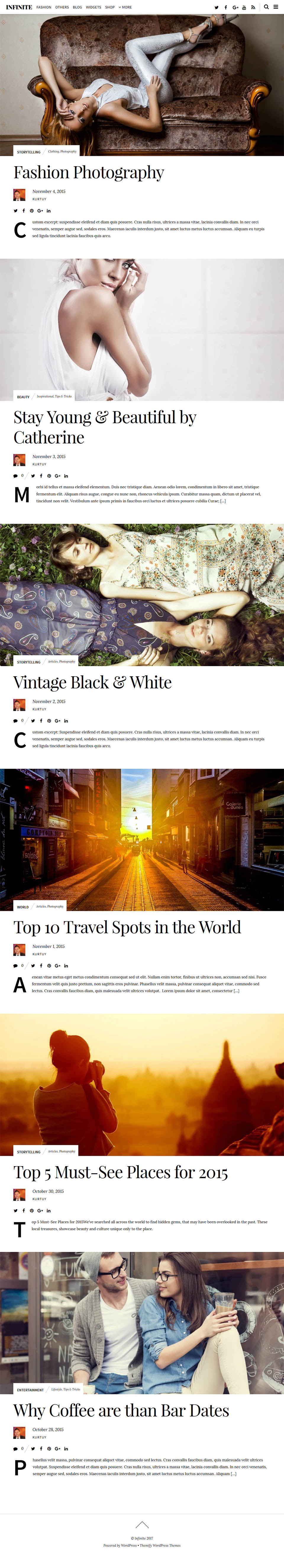 Template Themify Infinite WordPress template Themify Infinite