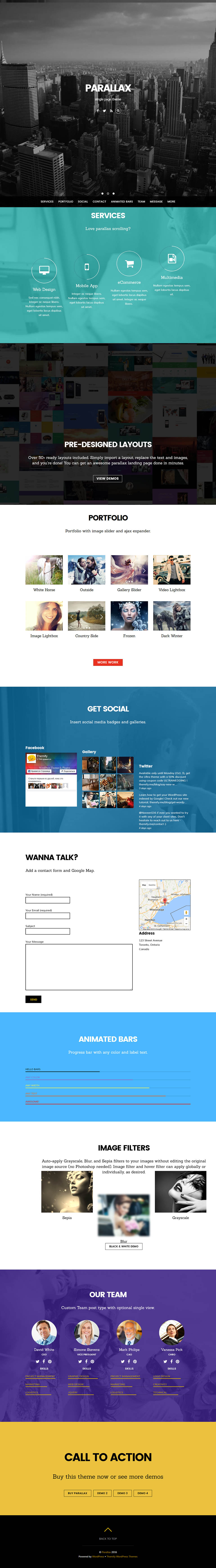 Template Themify Parallax WordPress template Themify Parallax