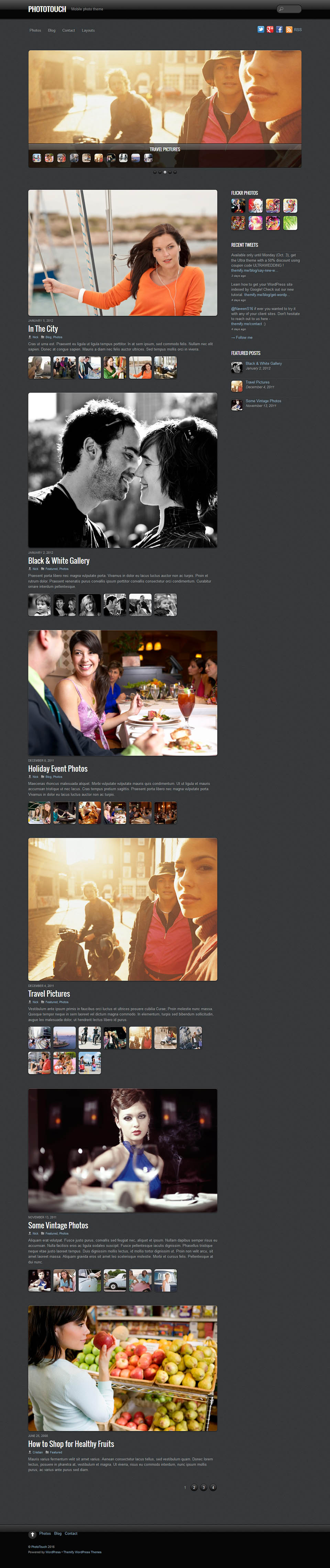 WordPress template Themify PhotoTouch