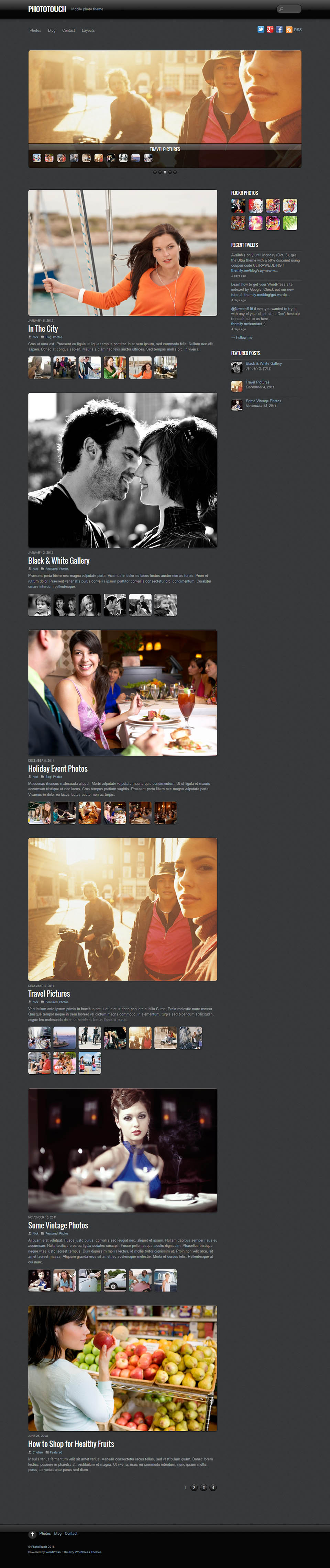 Template Themify PhotoTouch WordPress template Themify PhotoTouch