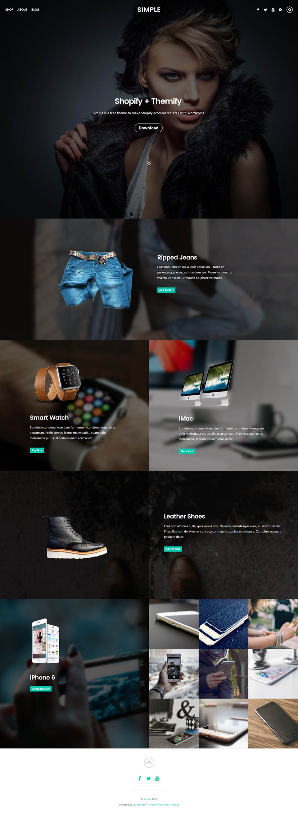 Template Themify Simple WordPress template Themify Simple