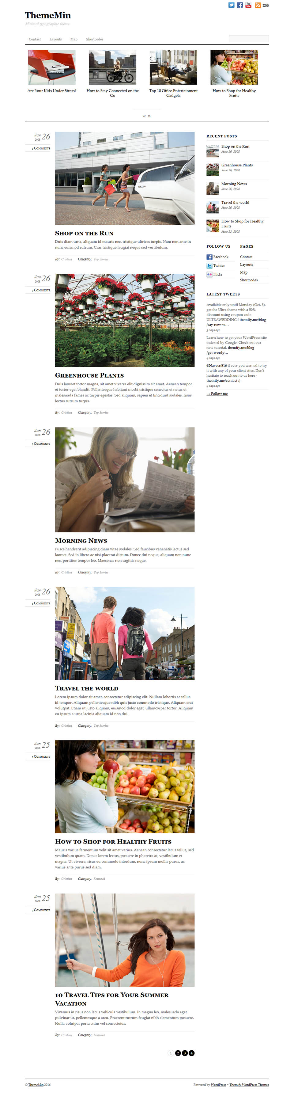 WordPress template Themify ThemeMin