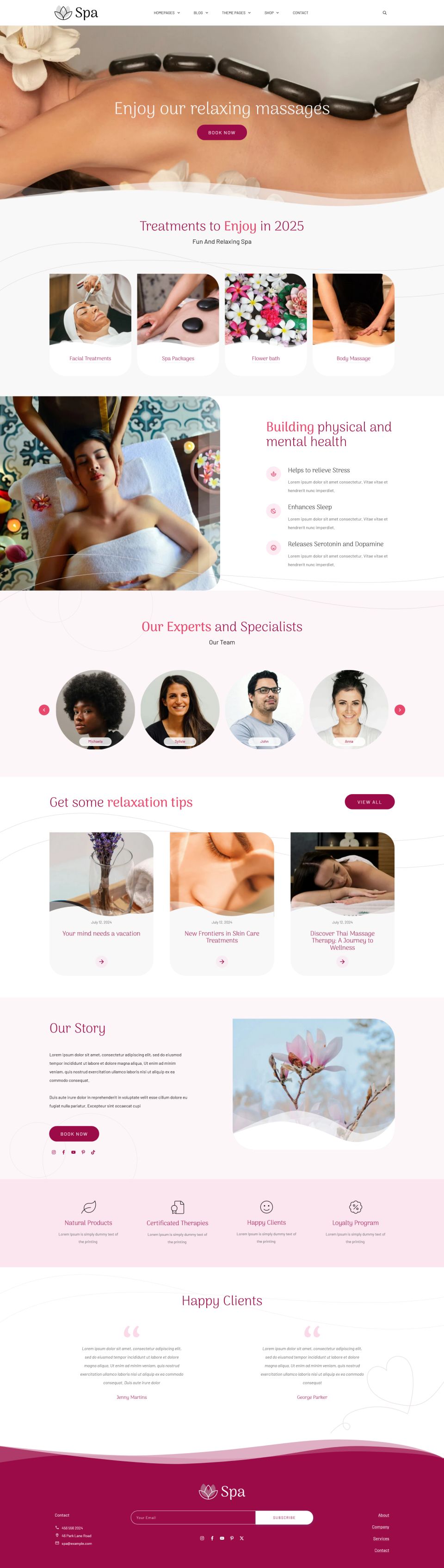WordPress template ThriveThemes Spa