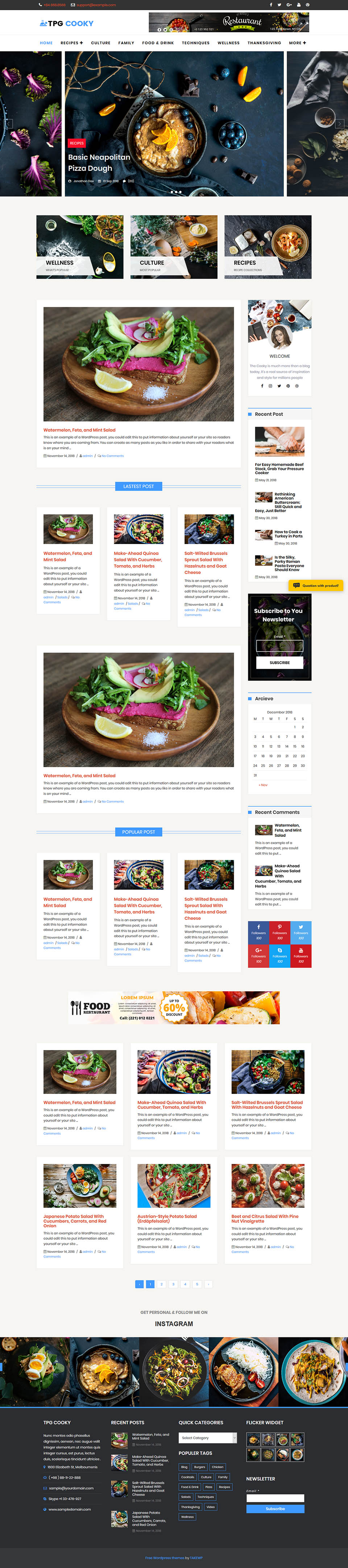 Template TPG Cooky WordPress template TPG Cooky