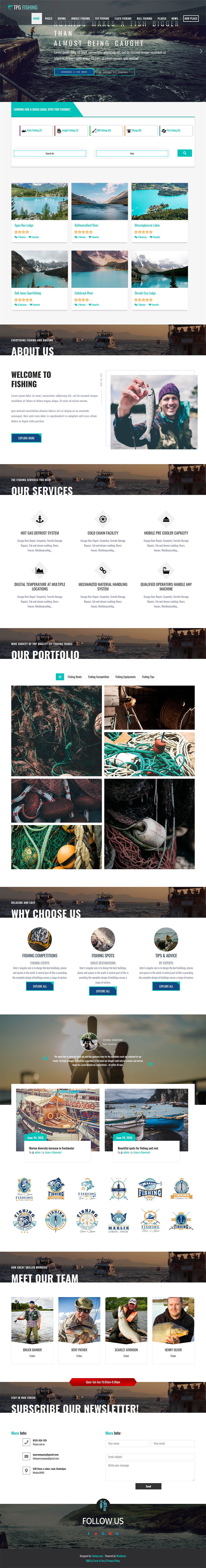 WordPress template TPG Fishing