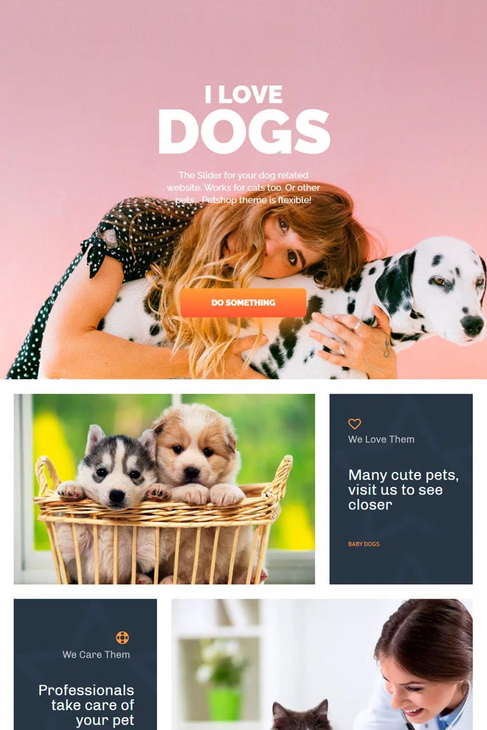 WordPress template Visualmodo Petshop